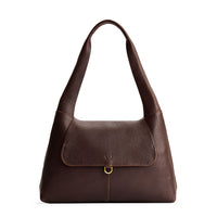 Coldbrew*Medium | Slouchy triangle shaped shoulder bag with a flap
