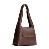 Coldbrew Medium | Slouchy triangle shaped shoulder bag with a flap