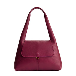 Orchid*Medium | Slouchy triangle shaped shoulder bag with a flap