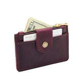 Larkspur | Compact wallet with snap closure and zippered pouch