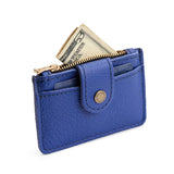 Molino Blue | Compact wallet with snap closure and zippered pouch