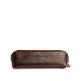 Coldbrew | Leather pouch with curved seams and top zipper