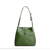 Cactus Small | Symmetrical leather bag with leather drawstring closure and adjustable shoulder strap
