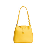 Canary Small | Symmetrical leather bag with leather drawstring closure and adjustable shoulder strap