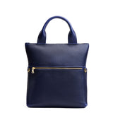 Cobalt Small | Convertible tote clutch crossbody with a front zipper pocket and top carry handles