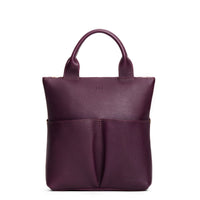 Plum*Small | Convertible tote clutch crossbody with two large front pocket and top carry handles