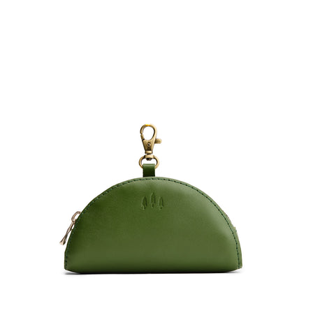 Cactus | Small half-moon shaped keychain pouch with zipper closure
