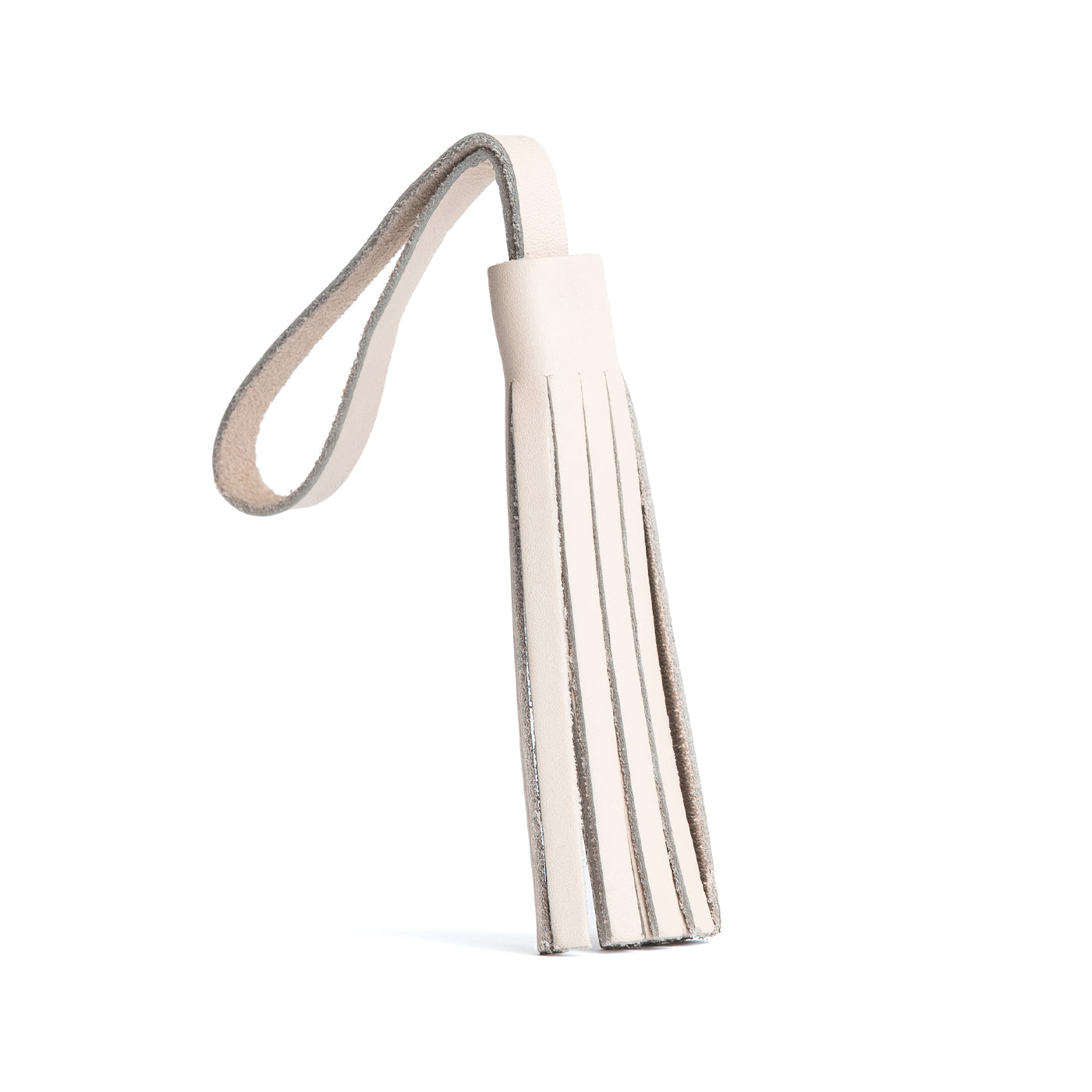 All Color: Bone*Classic | Fringed leather tassel with leather loop
