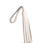 All Color: Bone*Classic | Fringed leather tassel with leather loop