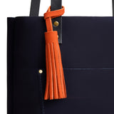 Paprika Large | Fringed leather tassel with leather loop