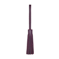 Plum*Large | Fringed leather tassel with leather loop