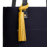 Pomello Large | Fringed leather tassel with leather loop