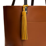 Sunshine Large | Fringed leather tassel with leather loop