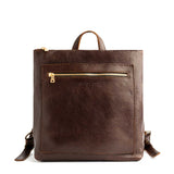 All Color: Coldbrew Classic | Square slim leather tote backpack