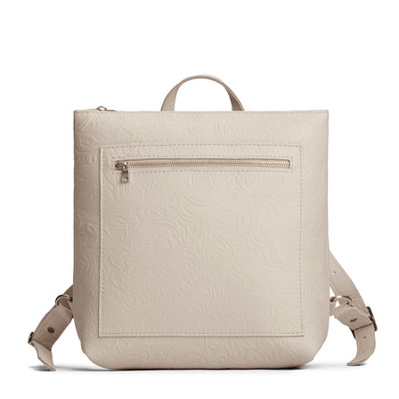 Jasmine | Square slim leather tote backpack