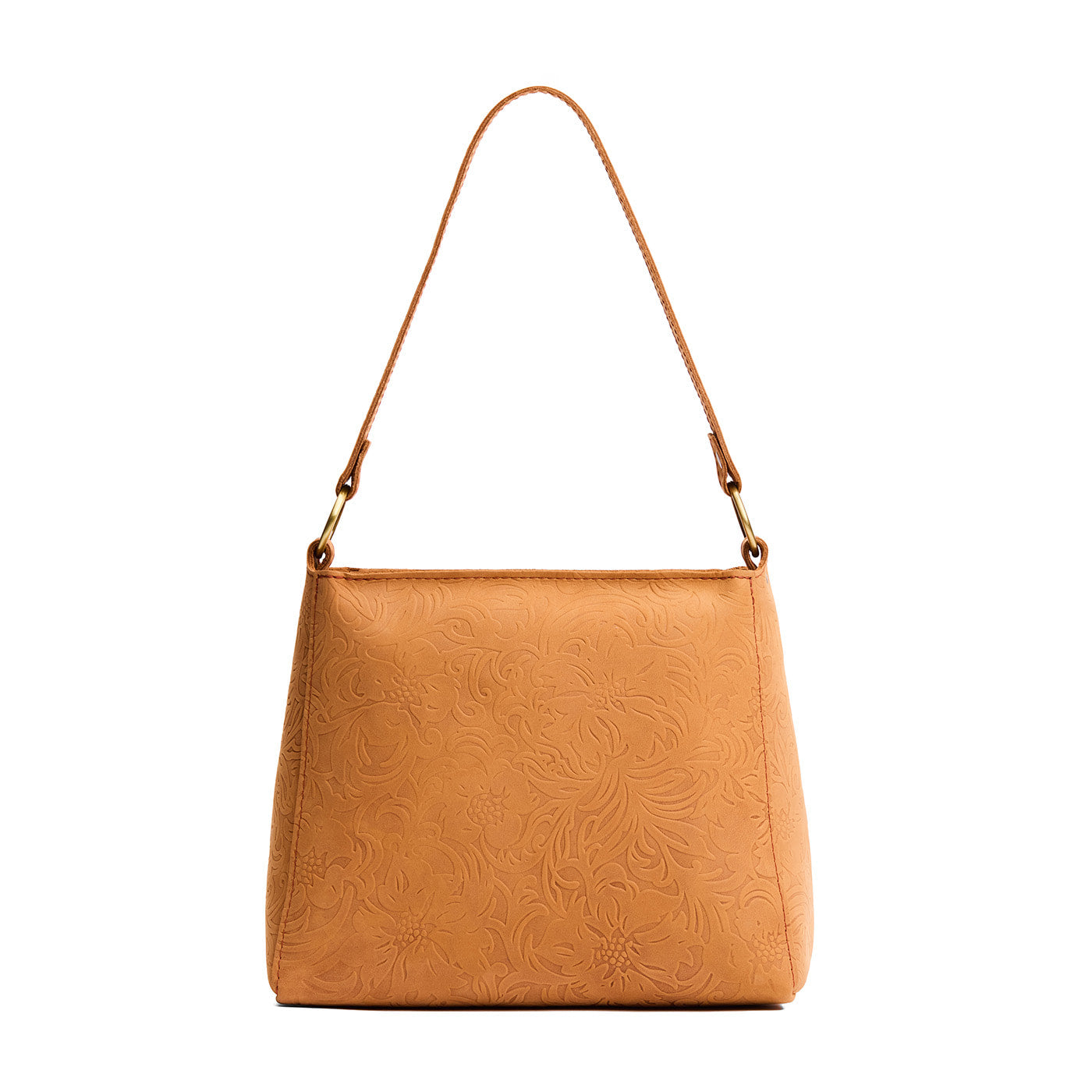 Desert Flower | Triangular shoulder bag with antiqued brass finished 
