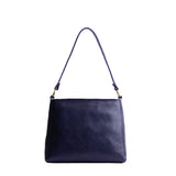 Cobalt Classic | Triangular shoulder bag with antiqued brass finished hardware