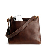 Coldbrew Classic | Triangular shoulder bag with antiqued brass finished hardware