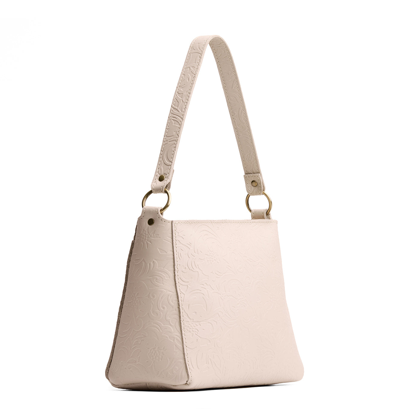Jasmine | Triangular shoulder bag with antiqued brass finished 