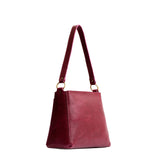 Orchid Classic | Triangular shoulder bag with antiqued brass finished hardware