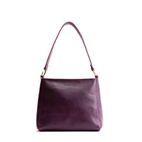 Plum*Small | Triangular shoulder bag with antiqued brass finished hardware