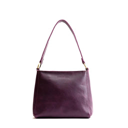 Plum*Small | Triangular shoulder bag with antiqued brass finished hardware