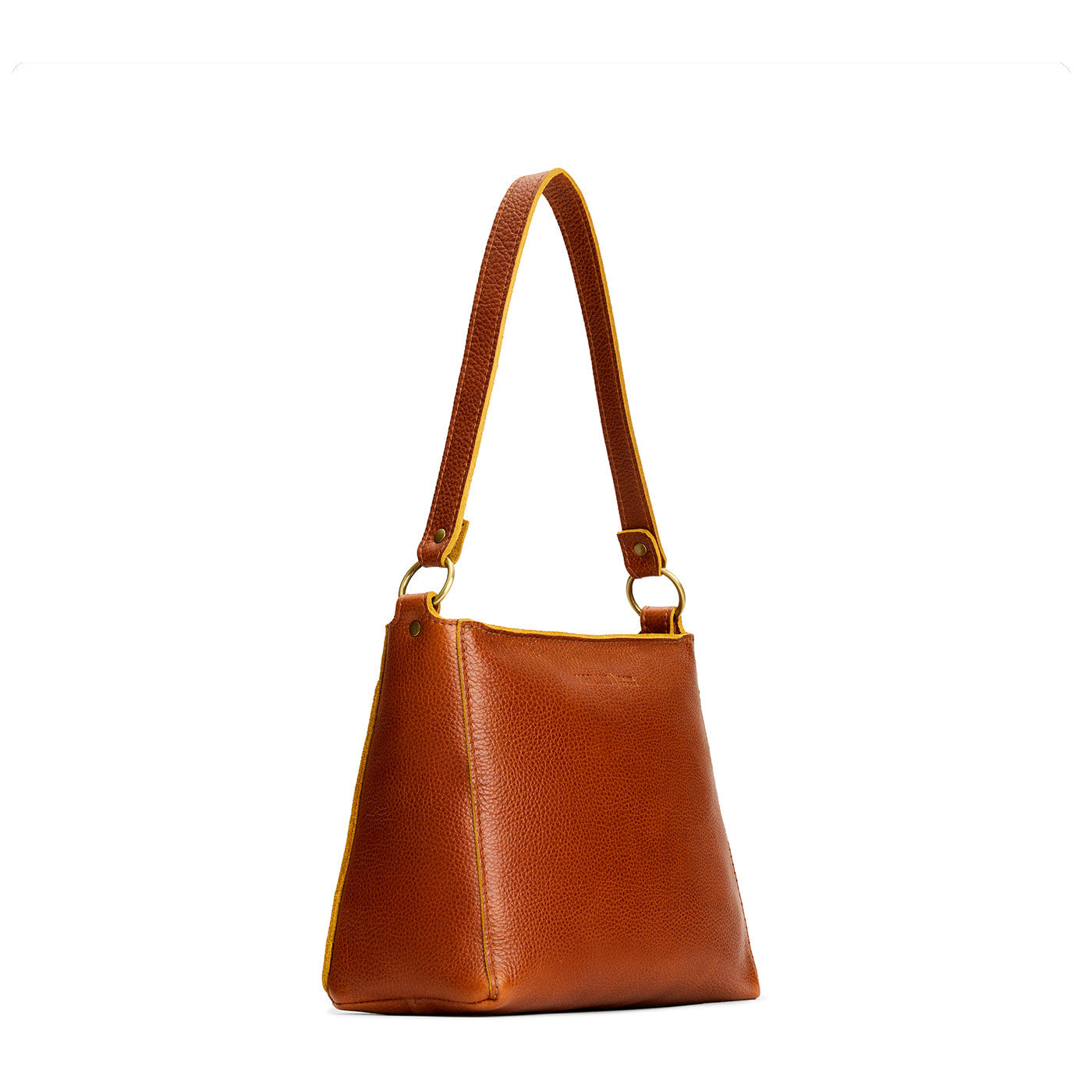 Sienna*Small | Triangular shoulder bag with antiqued brass finished hardware