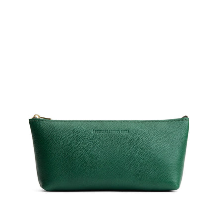Bacalar | Leather utility bag pouch with top zipper