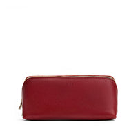 Chili Red | Triangular shaped pouch with extra long zipper