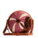Wildflower Sienna Large | Circle shaped crossbody bag with embroidered flower design
