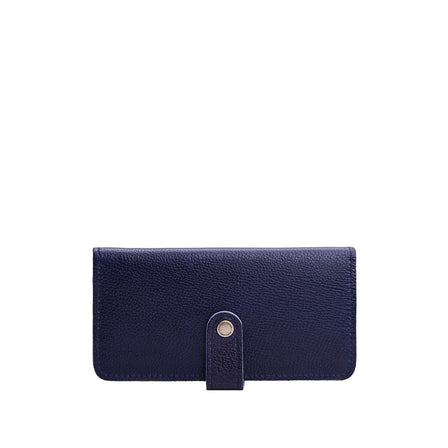 Cobalt | Leather wallet with snap closure