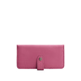 Wild Rose | Leather wallet with snap closure