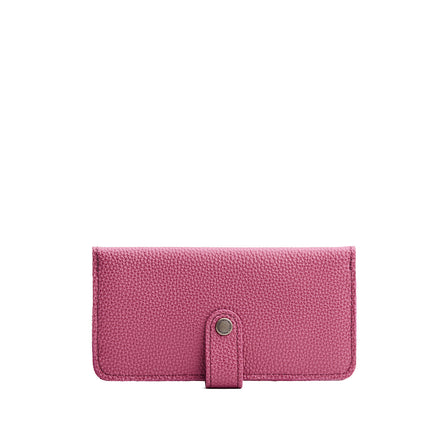 Wild Rose | Leather wallet with snap closure