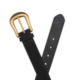 Legend Black | Front and back of women's Savannah leather belt