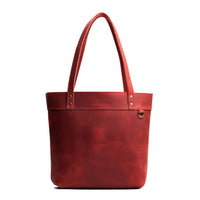 Phoenix*Medium*Zipper | Leather tote bag with riveted straps and exterior key loop