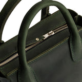 Evergreen ANY Zipper | Petite tote purse with structured leather handles and crossbody strap