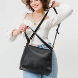 All Color: Pebbled--black | leather crossbody strap